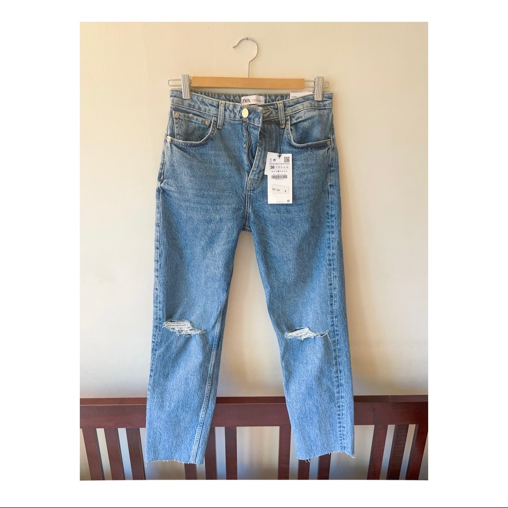 Zara Hi-Rise Ankle Length Slim Jeans